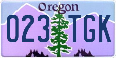 OR license plate 023TGK