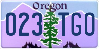 OR license plate 023TGO