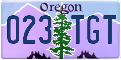 OR license plate 023TGT