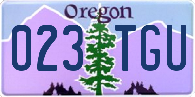 OR license plate 023TGU