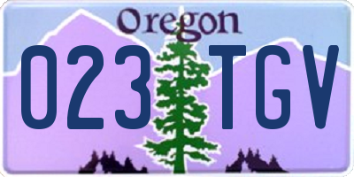OR license plate 023TGV
