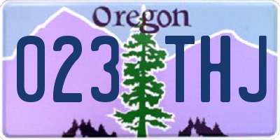 OR license plate 023THJ