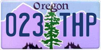 OR license plate 023THP
