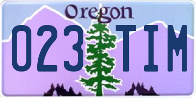 OR license plate 023TIM