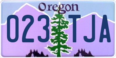 OR license plate 023TJA