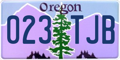 OR license plate 023TJB