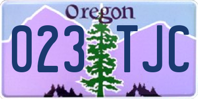 OR license plate 023TJC