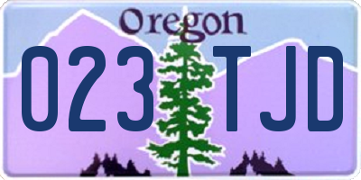 OR license plate 023TJD
