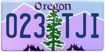 OR license plate 023TJI