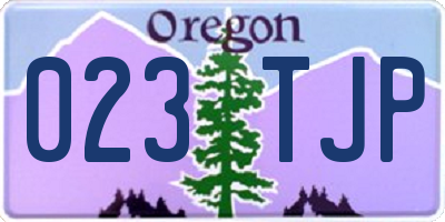 OR license plate 023TJP