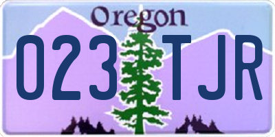 OR license plate 023TJR