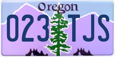 OR license plate 023TJS