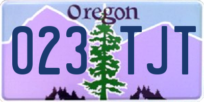 OR license plate 023TJT