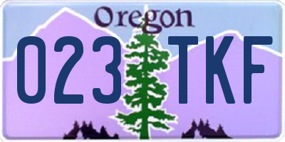 OR license plate 023TKF