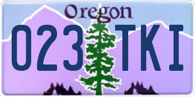 OR license plate 023TKI