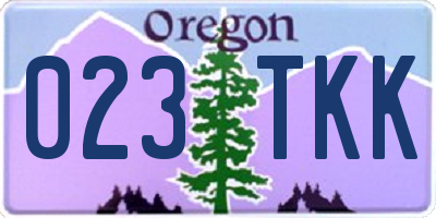 OR license plate 023TKK