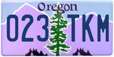OR license plate 023TKM
