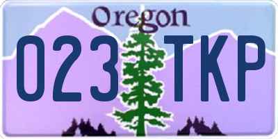 OR license plate 023TKP