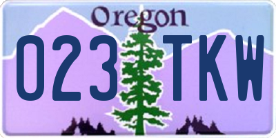 OR license plate 023TKW