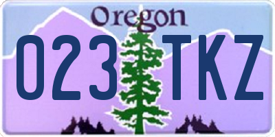 OR license plate 023TKZ