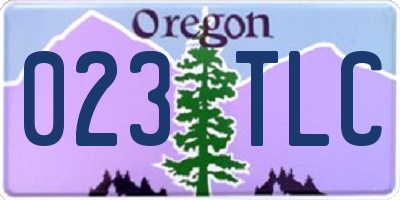 OR license plate 023TLC
