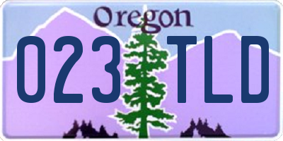 OR license plate 023TLD