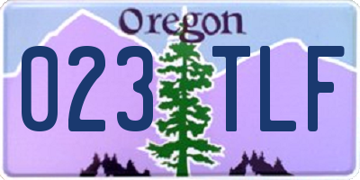OR license plate 023TLF