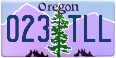 OR license plate 023TLL