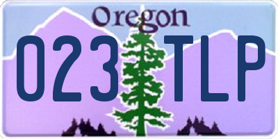 OR license plate 023TLP