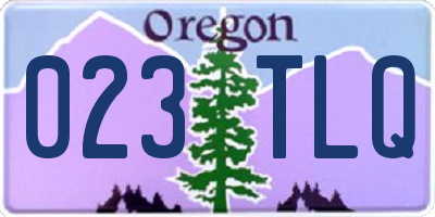 OR license plate 023TLQ