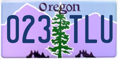 OR license plate 023TLU