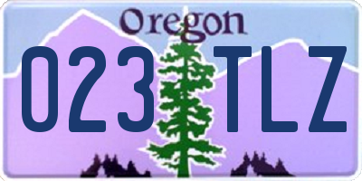 OR license plate 023TLZ