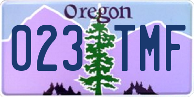 OR license plate 023TMF