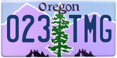 OR license plate 023TMG