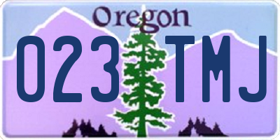 OR license plate 023TMJ