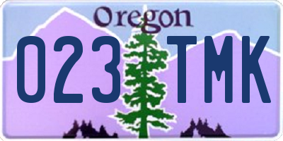 OR license plate 023TMK
