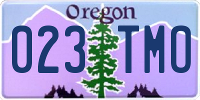 OR license plate 023TMO