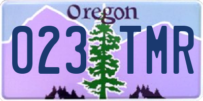 OR license plate 023TMR
