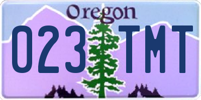 OR license plate 023TMT