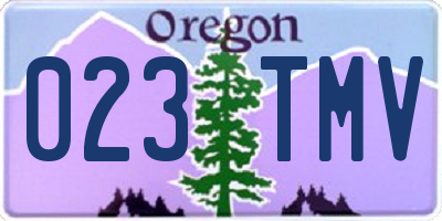 OR license plate 023TMV
