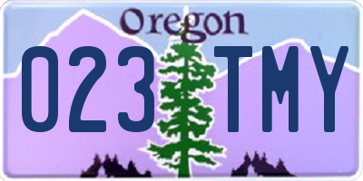 OR license plate 023TMY