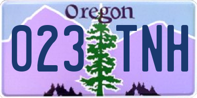 OR license plate 023TNH