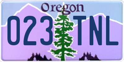 OR license plate 023TNL