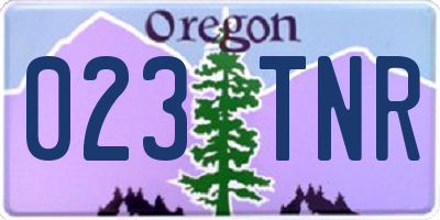 OR license plate 023TNR