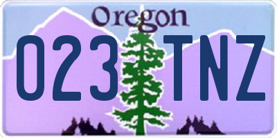 OR license plate 023TNZ