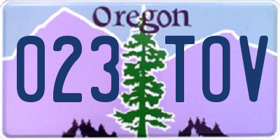 OR license plate 023TOV