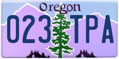 OR license plate 023TPA