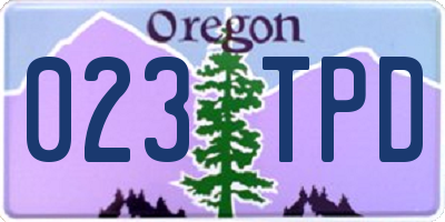 OR license plate 023TPD
