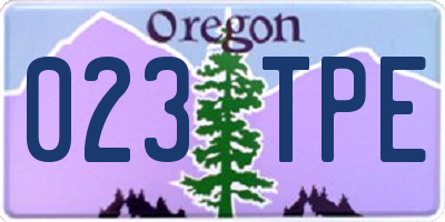 OR license plate 023TPE