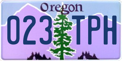 OR license plate 023TPH